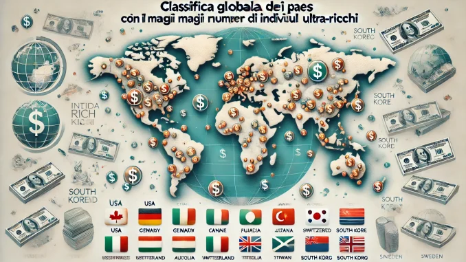 Classifica globale dei paesi con il maggior numero di Ultra-Ricchi