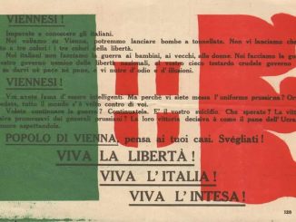 Il volantino lanciato dalla squadriglia "La serenissima" con Gabriele D'Annunzio