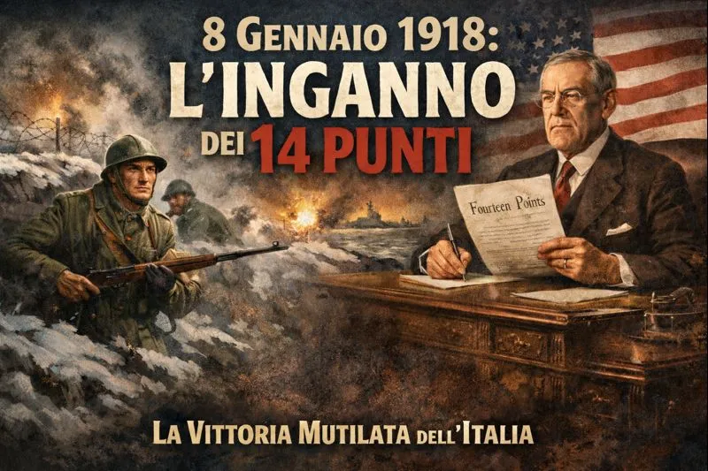 8 Gennaio 1918: il giorno in cui l’idealismo di Wilson pugnalò l’Italia alle spalle