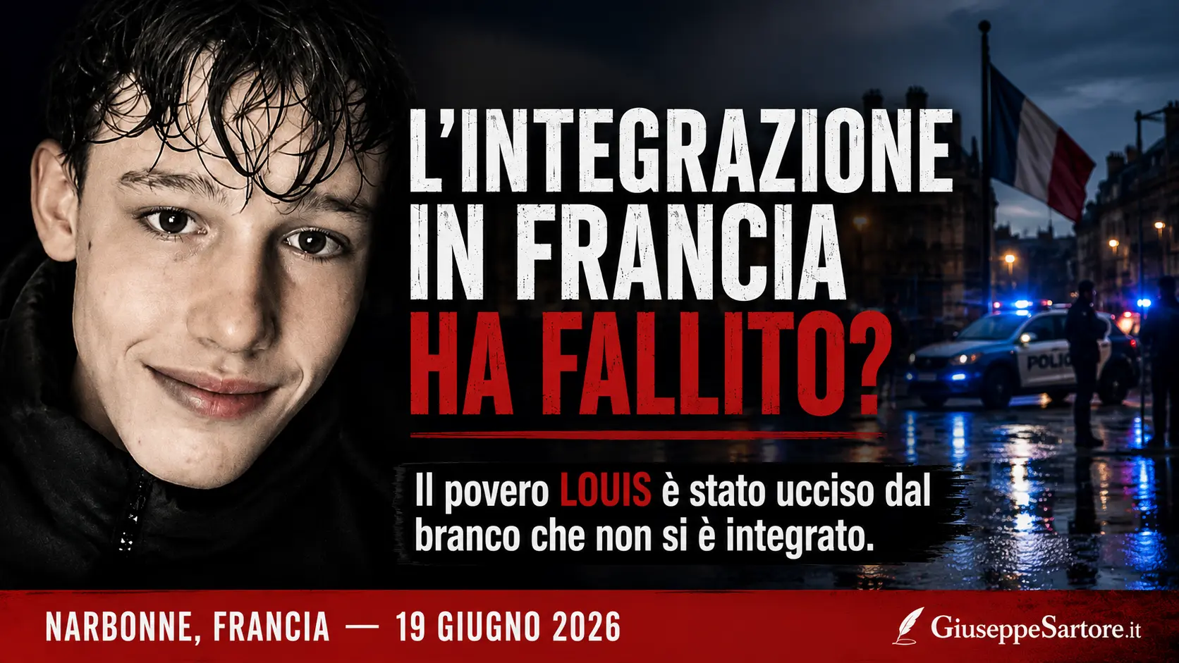 Louis a Narbonne ucciso a 17 anni