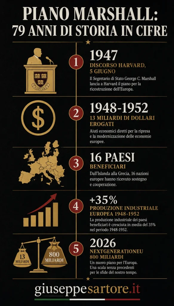 Piano Marshall, 79 anni dopo l'Europa ha tradito la scommessa di George Marshall infrografica